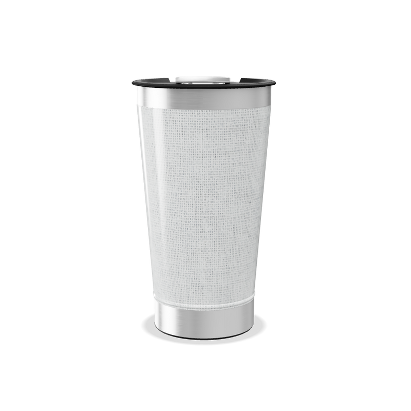 Copo Térmico - Textura Branca Aço Inox