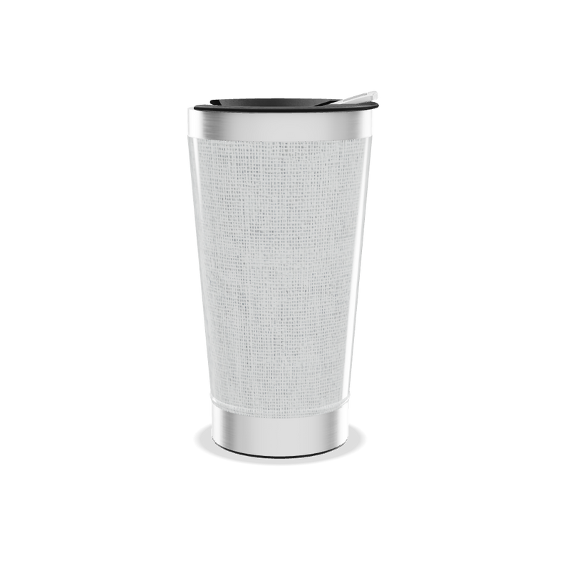 Copo Térmico - Textura Branca Aço Inox