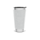 Copo Térmico - Textura Branca Aço Inox