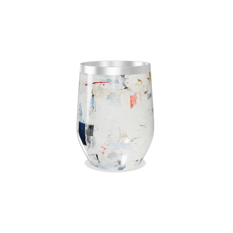 Copo Térmico Slim - Abstrato Vermelho e Azul