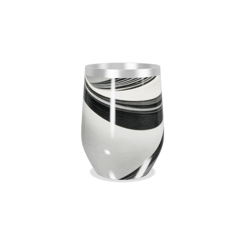 Copo Térmico Slim - Preto e Branco Listrado