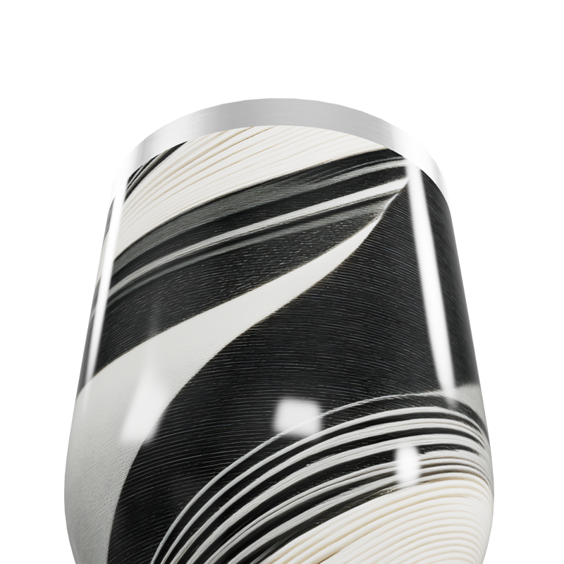 Copo Térmico Slim - Preto e Branco Listrado