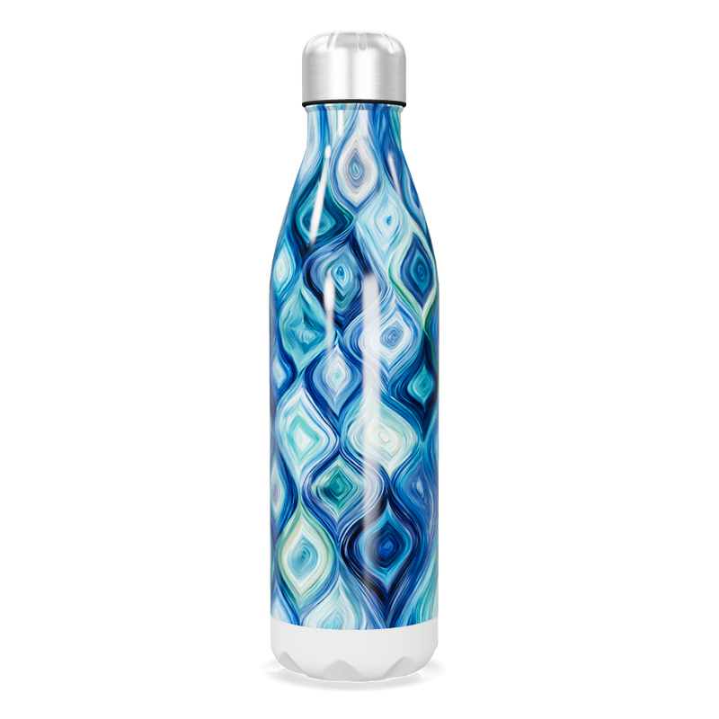 Garrafa Inox Azul - Estampa Ondas