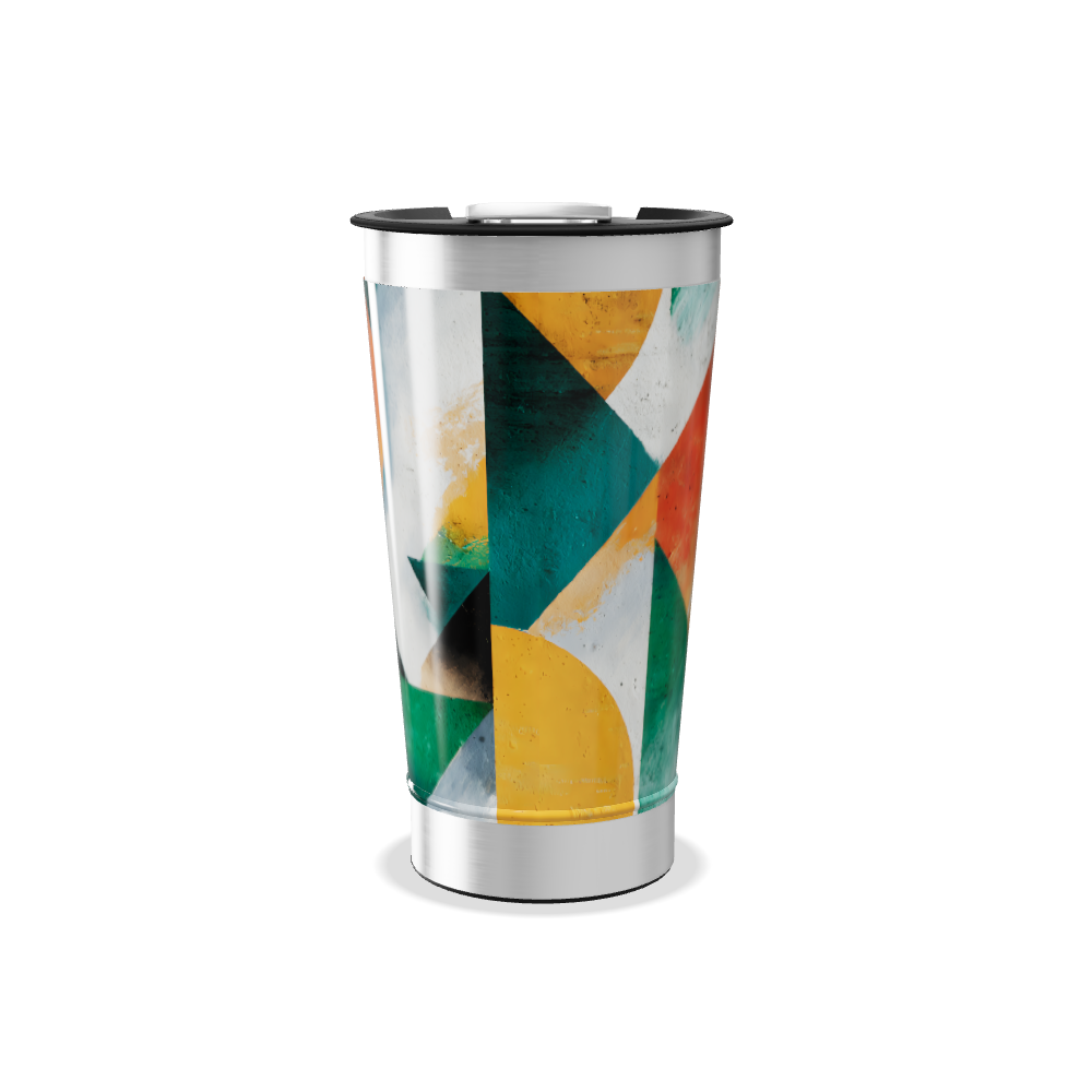 Copo Térmico - Com Estampa Geométrica Colorida