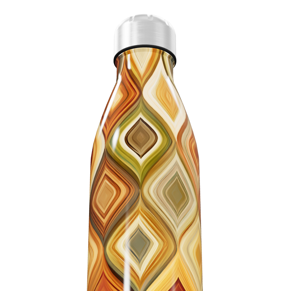 Garrafa Inox - Estampa Geométrica Colorida