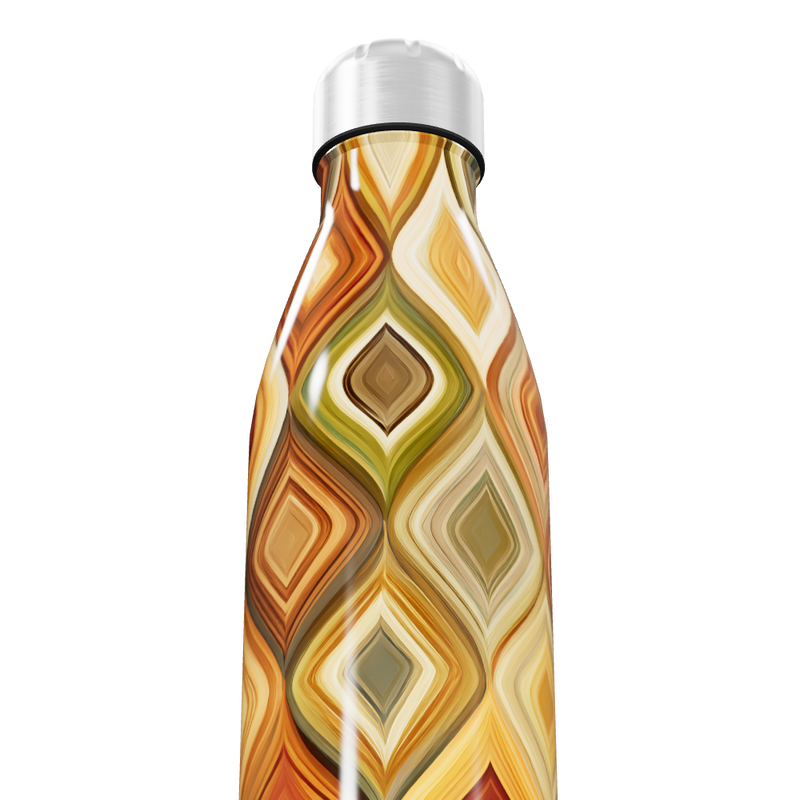 Garrafa Inox - Estampa Geométrica Colorida