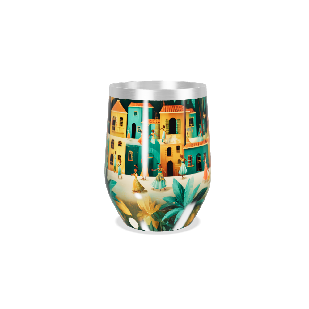 Copo Térmico Slim - Estampa Tropical Colorida