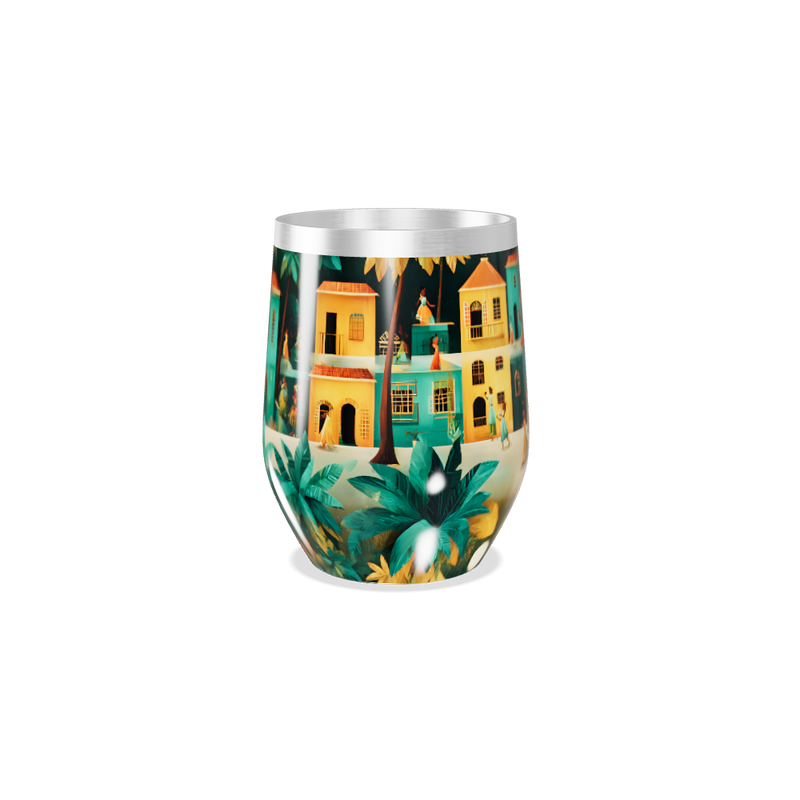 Copo Térmico Slim - Estampa Tropical Colorida