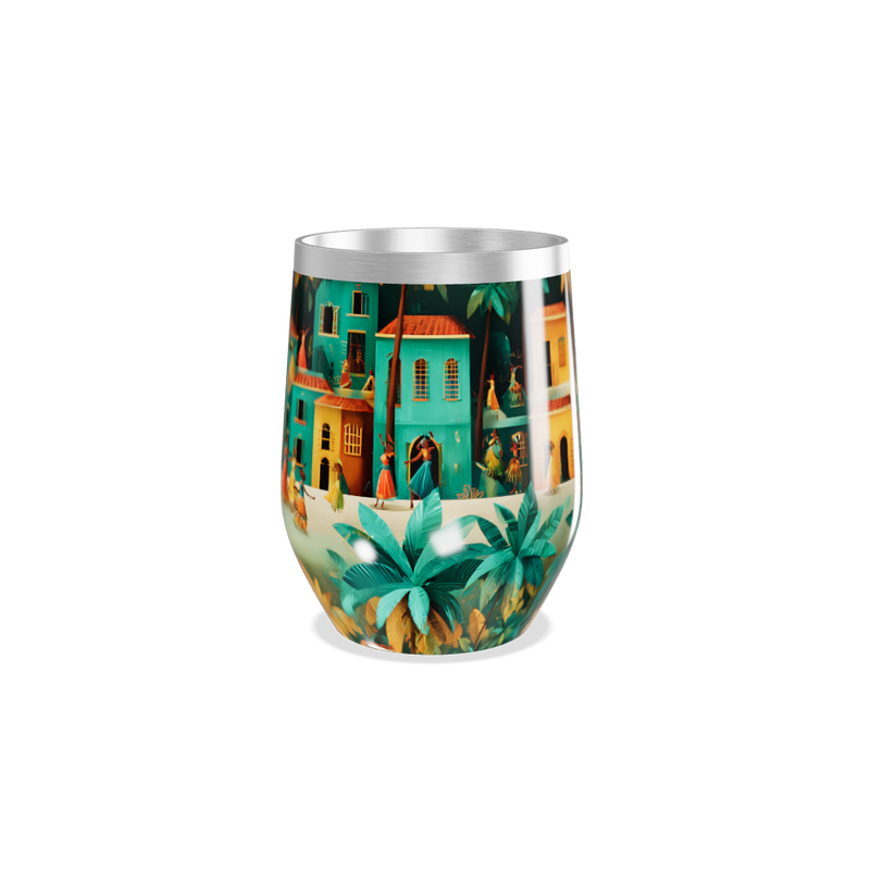 Copo Térmico Slim - Estampa Tropical Colorida