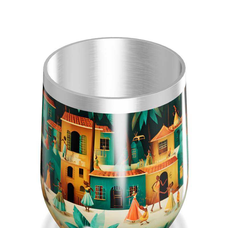 Copo Térmico Slim - Estampa Tropical Colorida