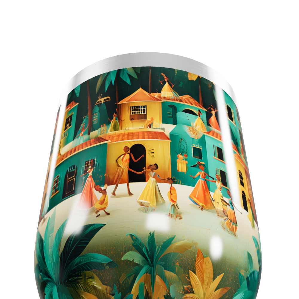 Copo Térmico Slim - Estampa Tropical Colorida