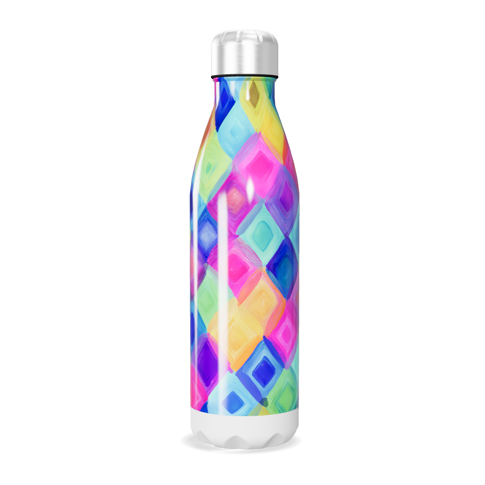 Garrafa Inox - Estampada Colorida Geométrica
