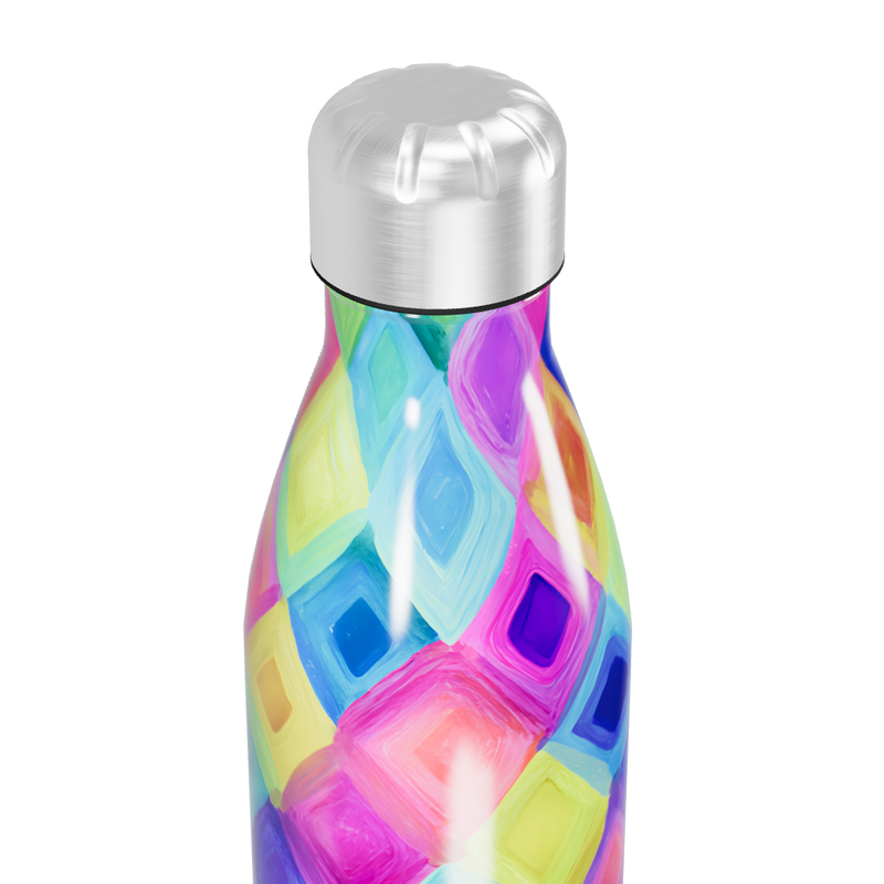Garrafa Inox - Estampada Colorida Geométrica