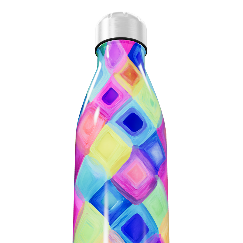 Garrafa Inox - Estampada Colorida Geométrica