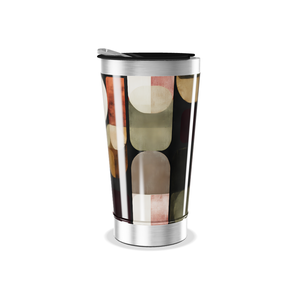 Copo Térmico - Estampa geométrica colorida