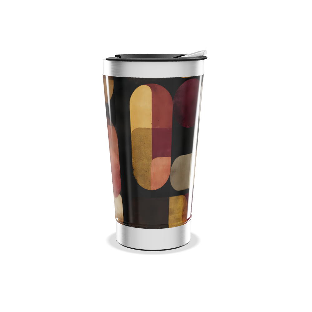 Copo Térmico - Estampa geométrica colorida