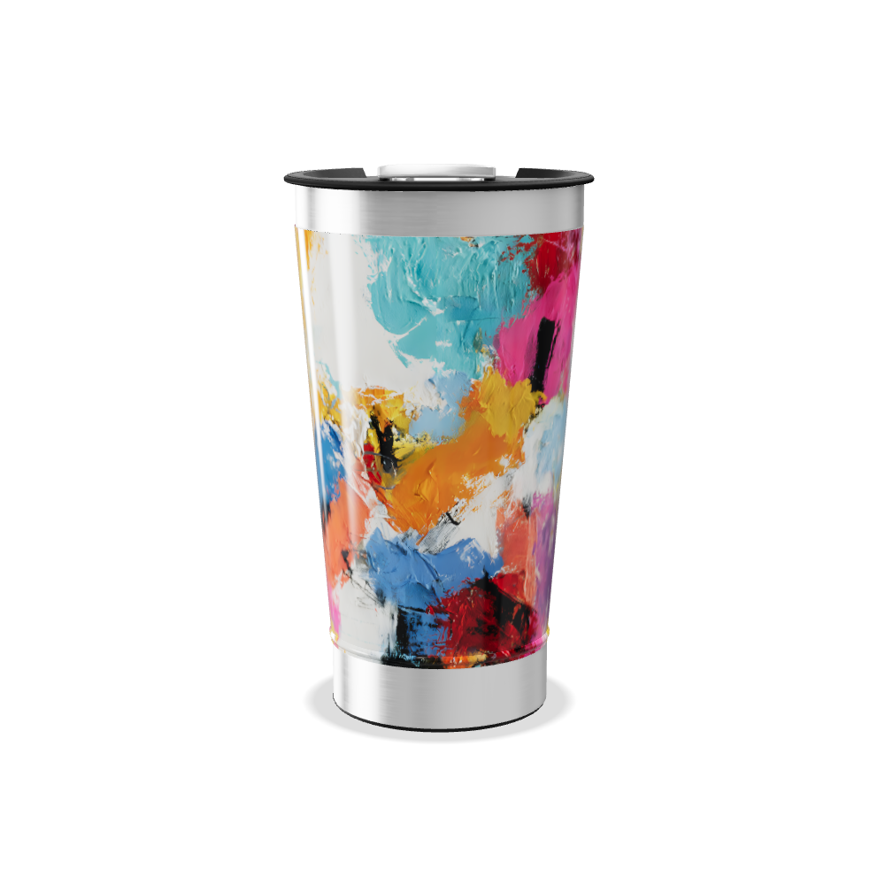 Copo Térmico - Estampa Abstrata Colorida