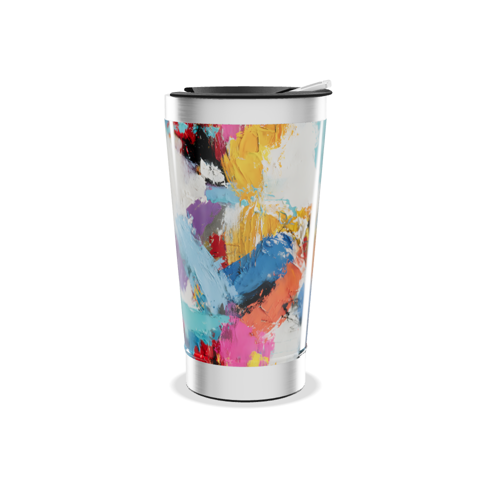 Copo Térmico - Estampa Abstrata Colorida