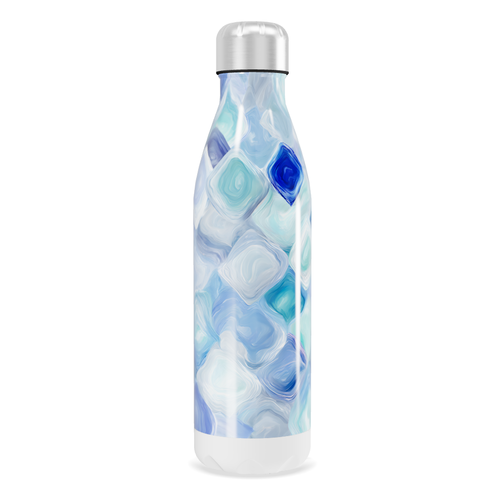 Garrafa Inox Azul Marmorizada 500ml