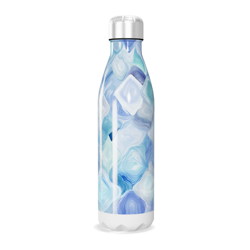 Garrafa Inox Azul Marmorizada 750ml