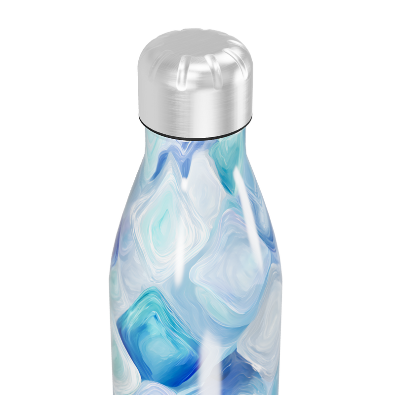 Garrafa Inox Azul Marmorizada 750ml