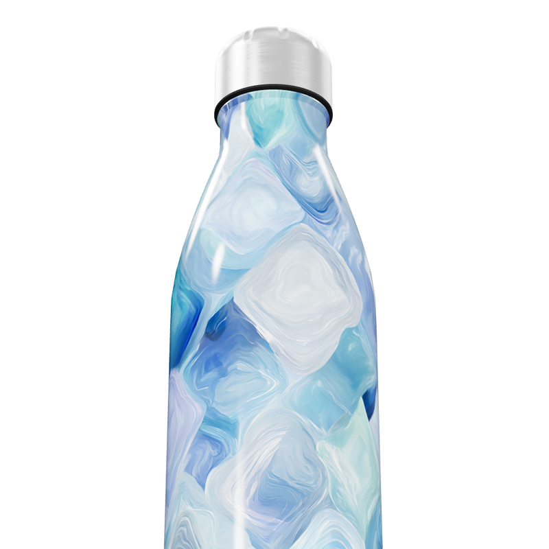 Garrafa Inox Azul Marmorizada 750ml