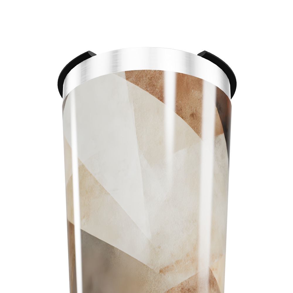 Copo Térmico - Estampa Geométrica Marrom