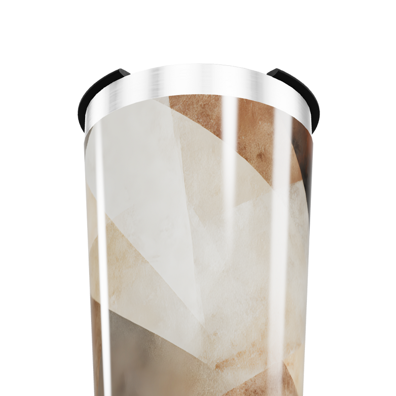 Copo Térmico - Estampa Geométrica Marrom