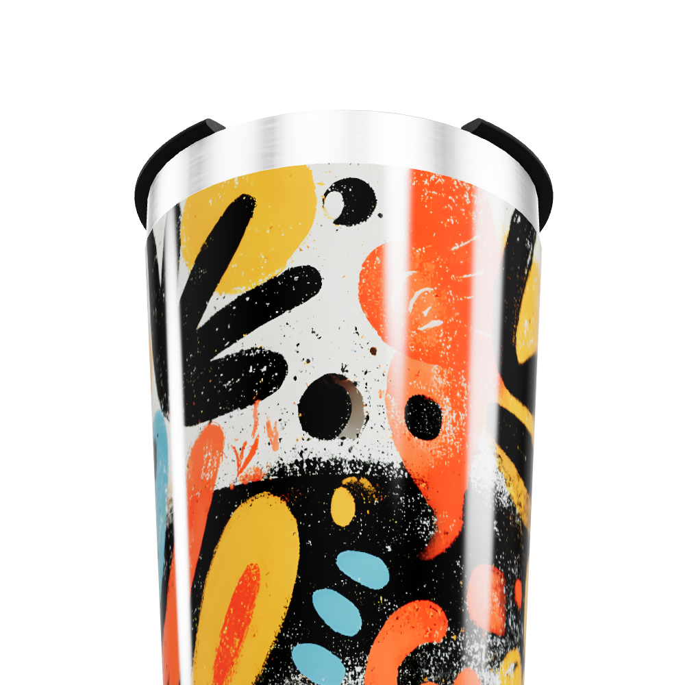 Copo Térmico - Estampa Colorida Abstrata