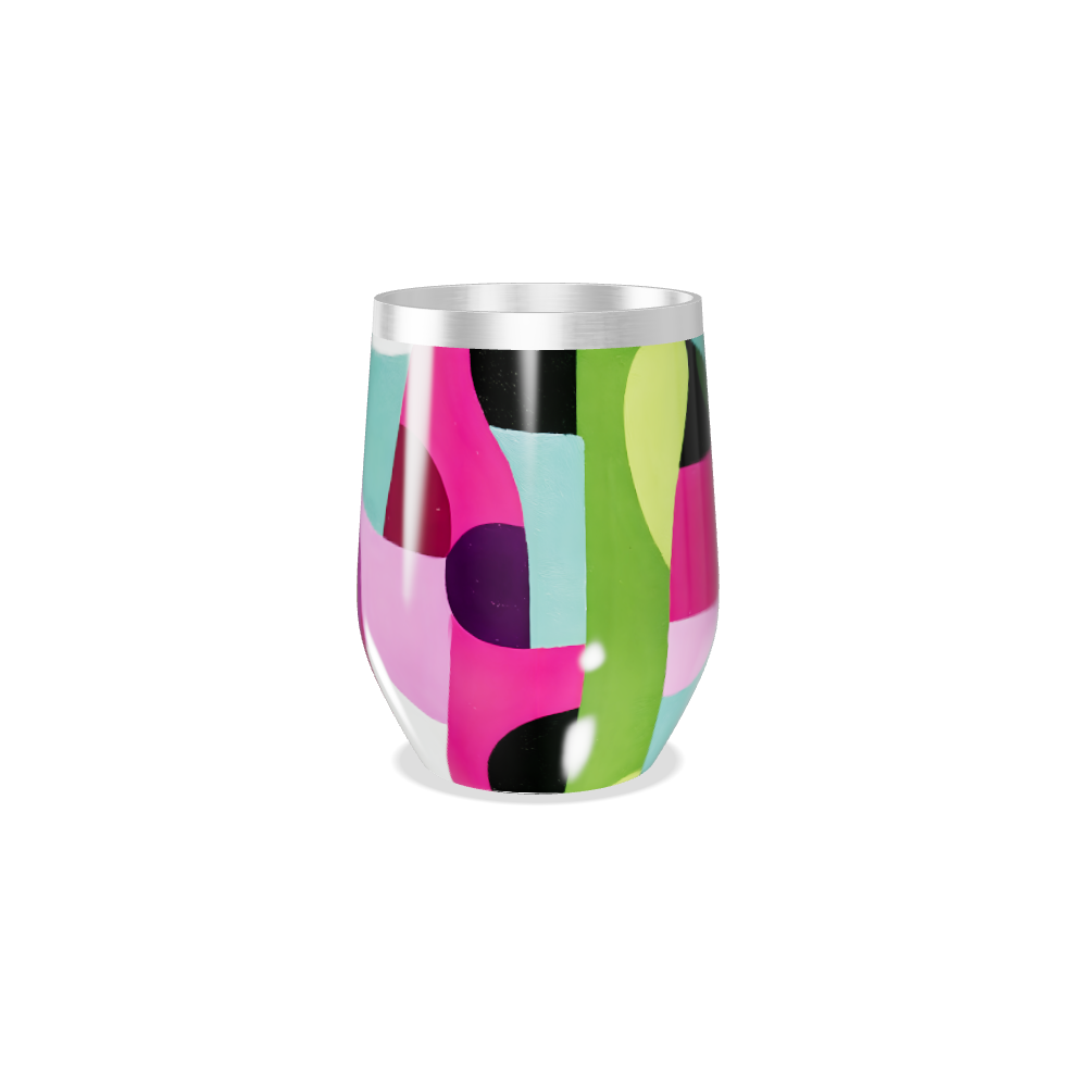 Copo Térmico Slim - Colorido Abstrato Inox