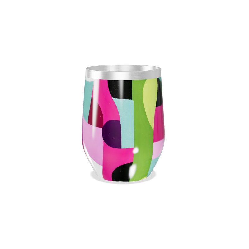 Copo Térmico Slim - Colorido Abstrato Inox