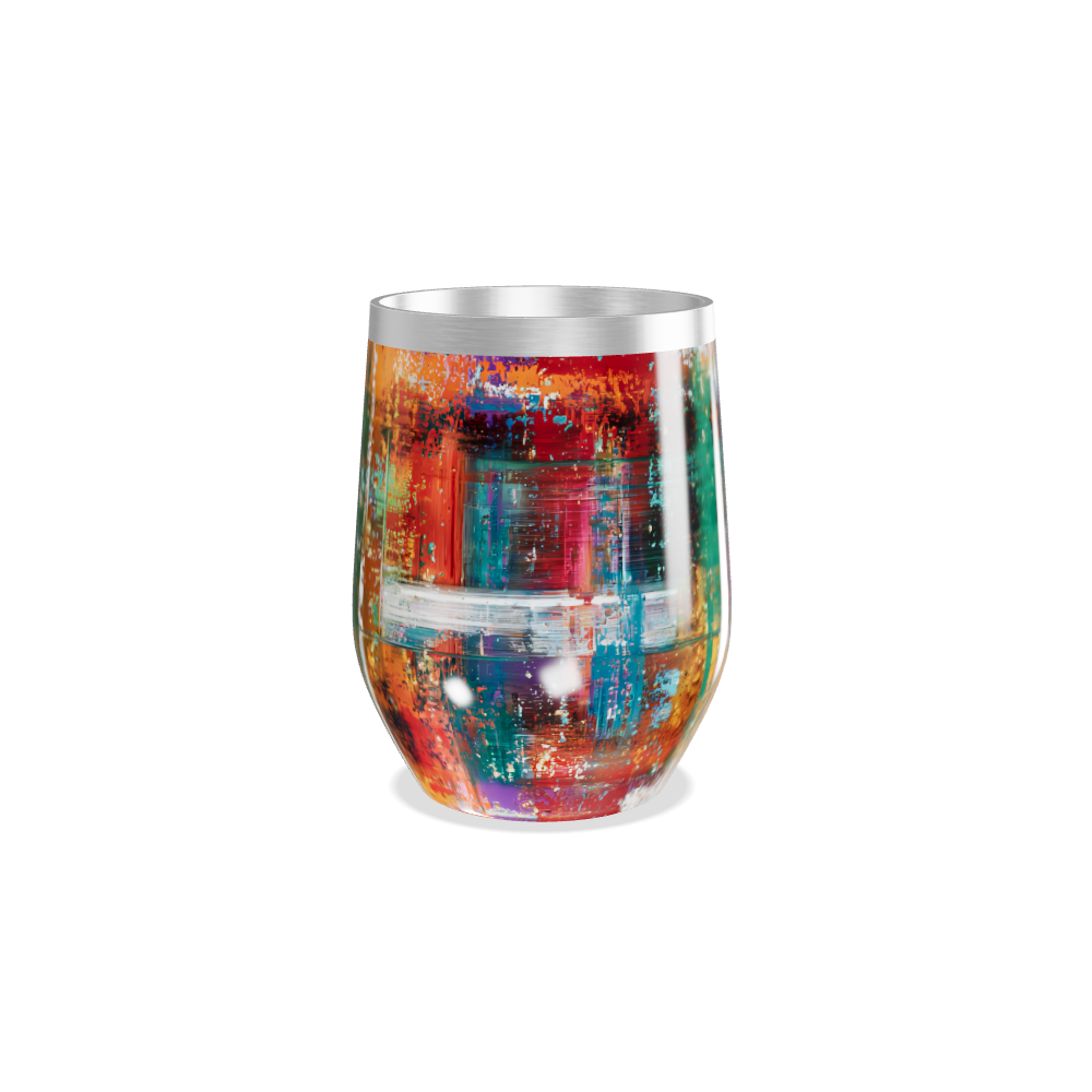 Copo Térmico Slim - Estampa Abstrata Colorida