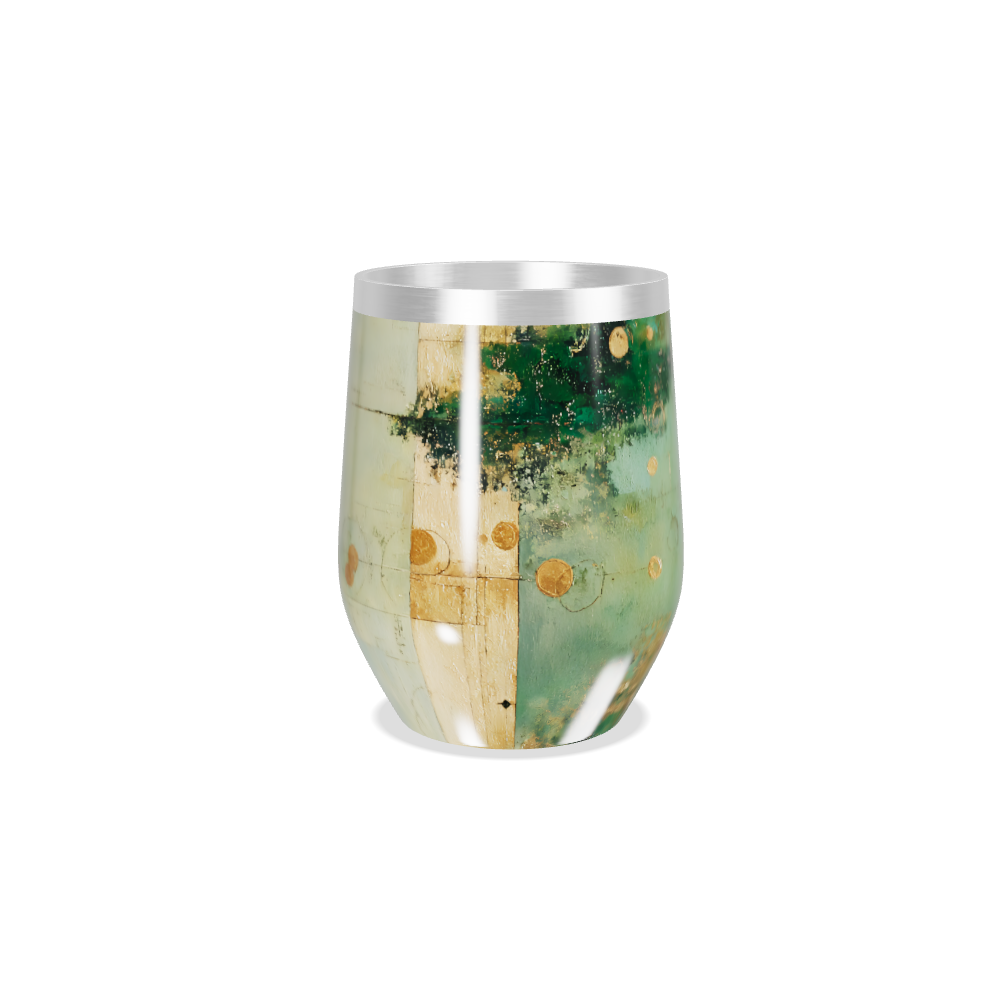 Copo Térmico Slim Verde Pontilhado Inox