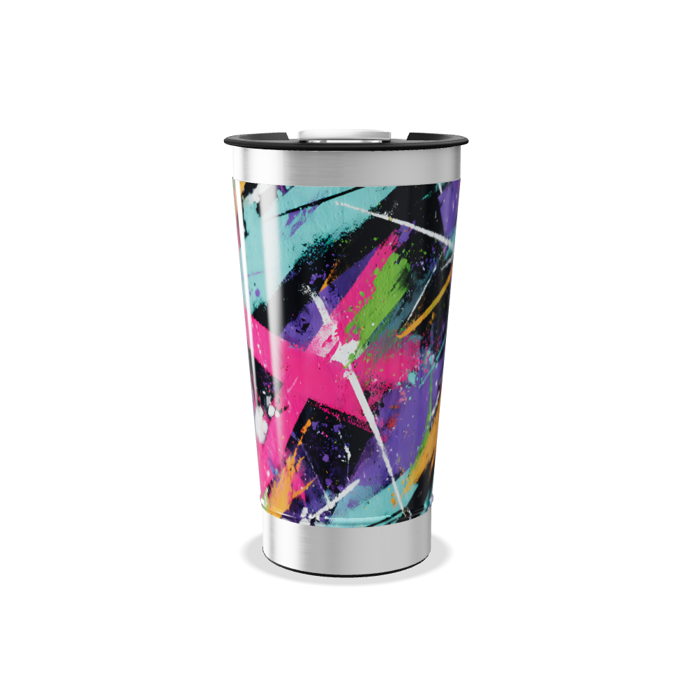 Copo Térmico - Estampa Abstrata Colorida
