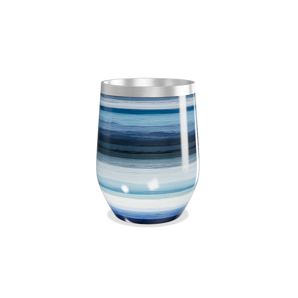 Copo Térmico Slim - Listras Azul Aço Inox