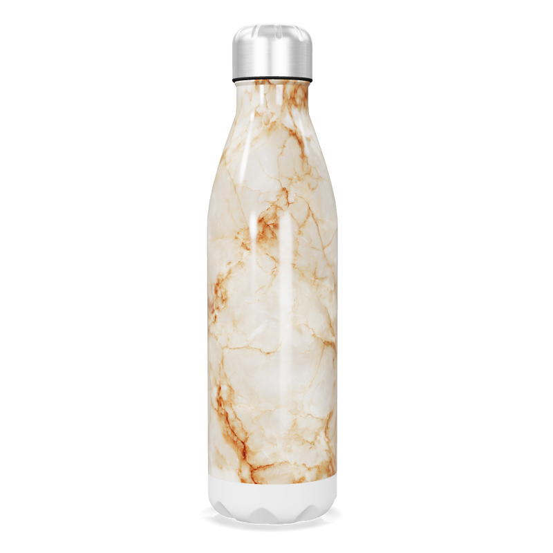 Garrafa Inox - Estampa Mármore Bege