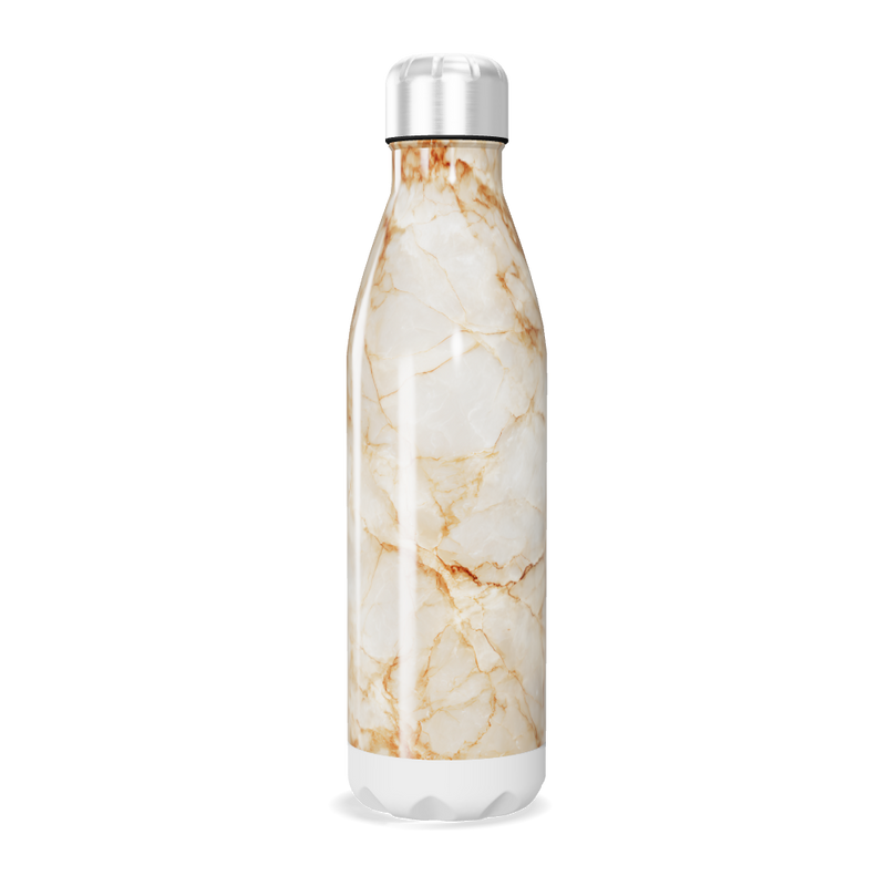 Garrafa Inox - Estampa Mármore Bege