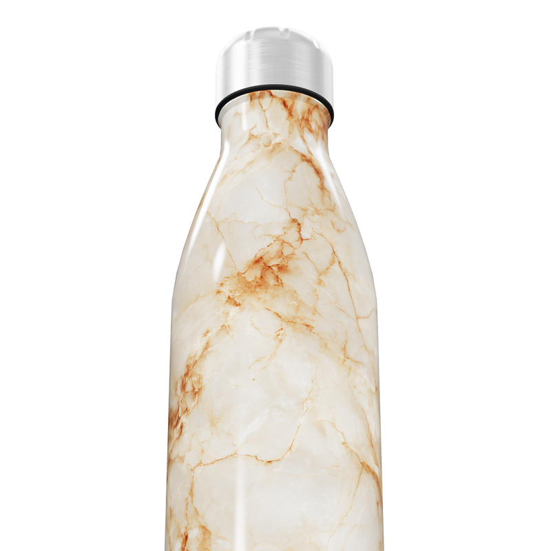 Garrafa Inox - Estampa Mármore Bege