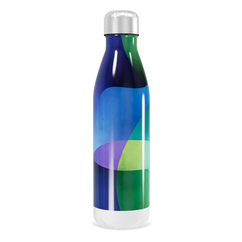 Garrafa Inox - Estampa Azul e Roxa