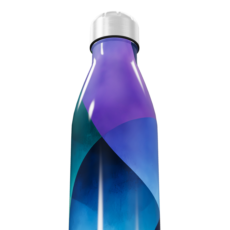 Garrafa Inox - Estampa Azul e Roxa