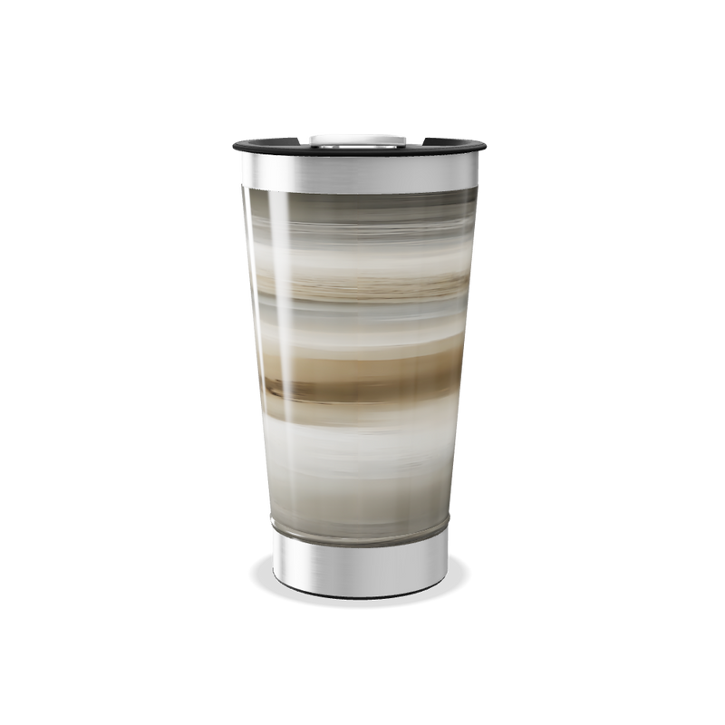 Copo Térmico - Marrom Bege Listrado