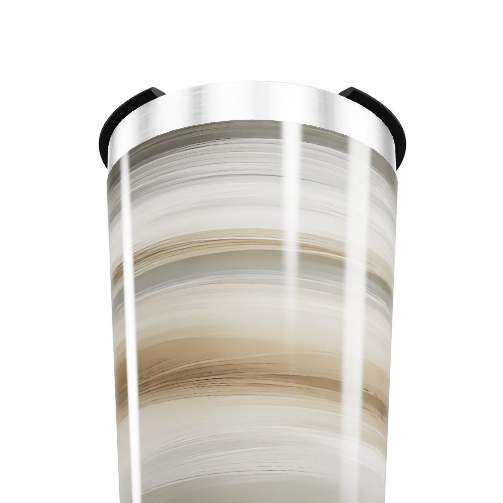 Copo Térmico - Marrom Bege Listrado