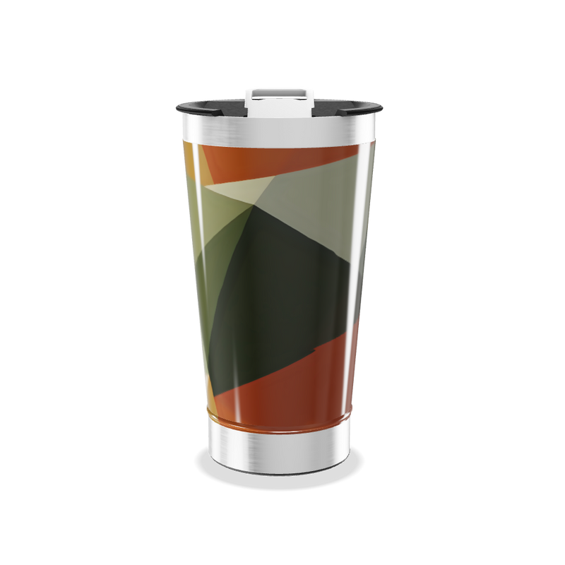 Copo Térmico - Geométrico Colorido Aço