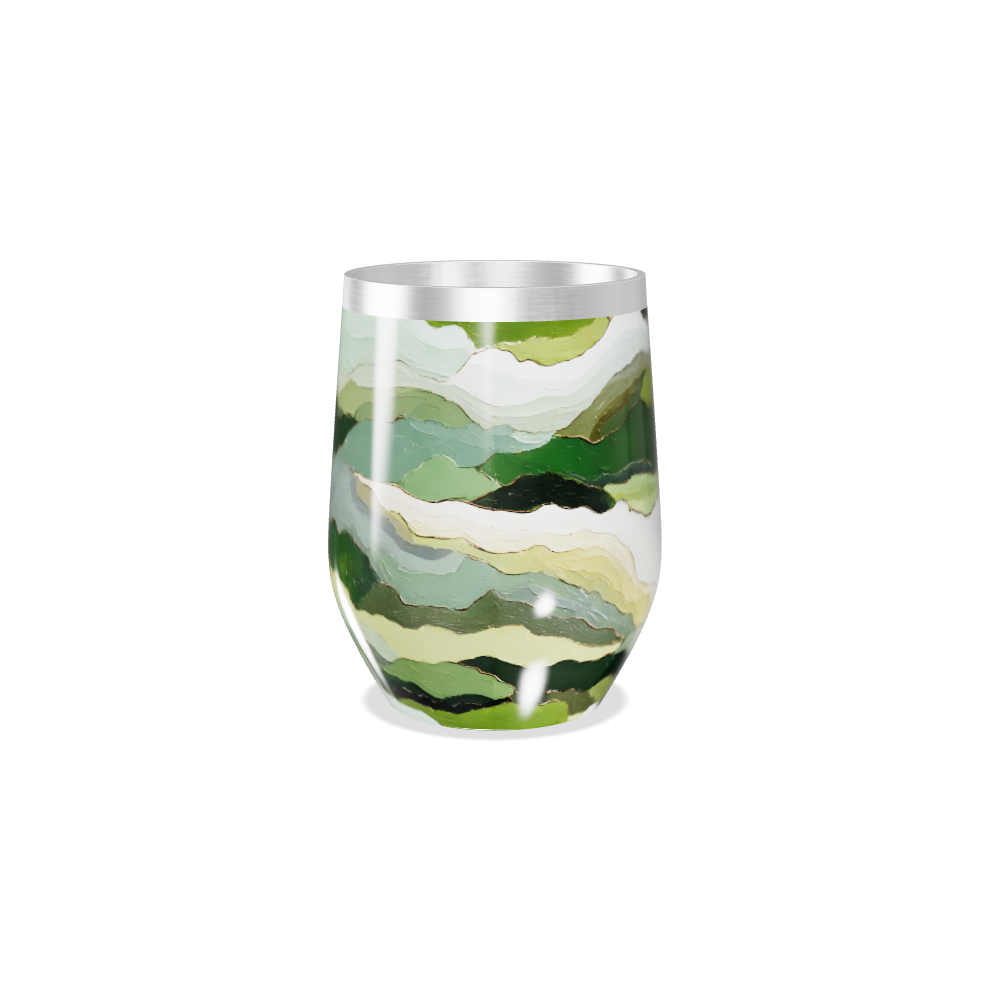 Copo Térmico Slim - Estampa Abstrata Verde