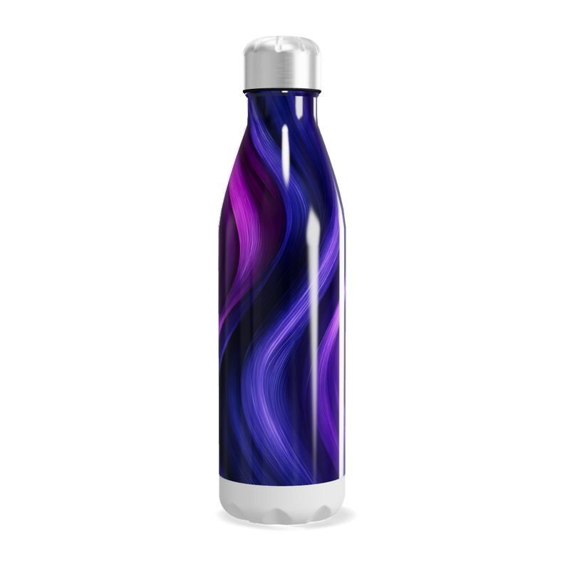 Garrafa Inox - Roxa com Estampa Ondulada