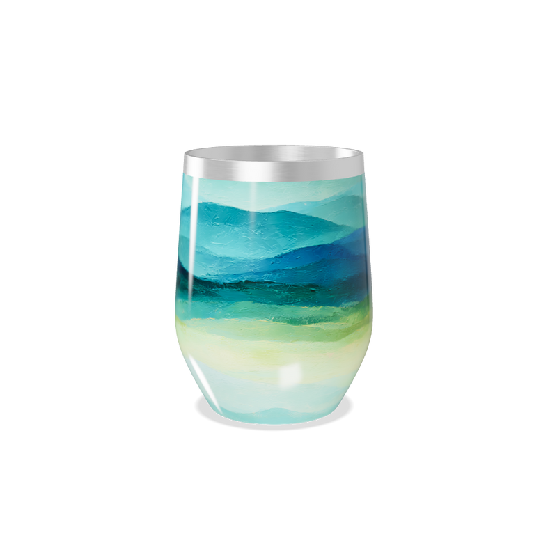 Copo Térmico Slim - Pintura Azul Verde