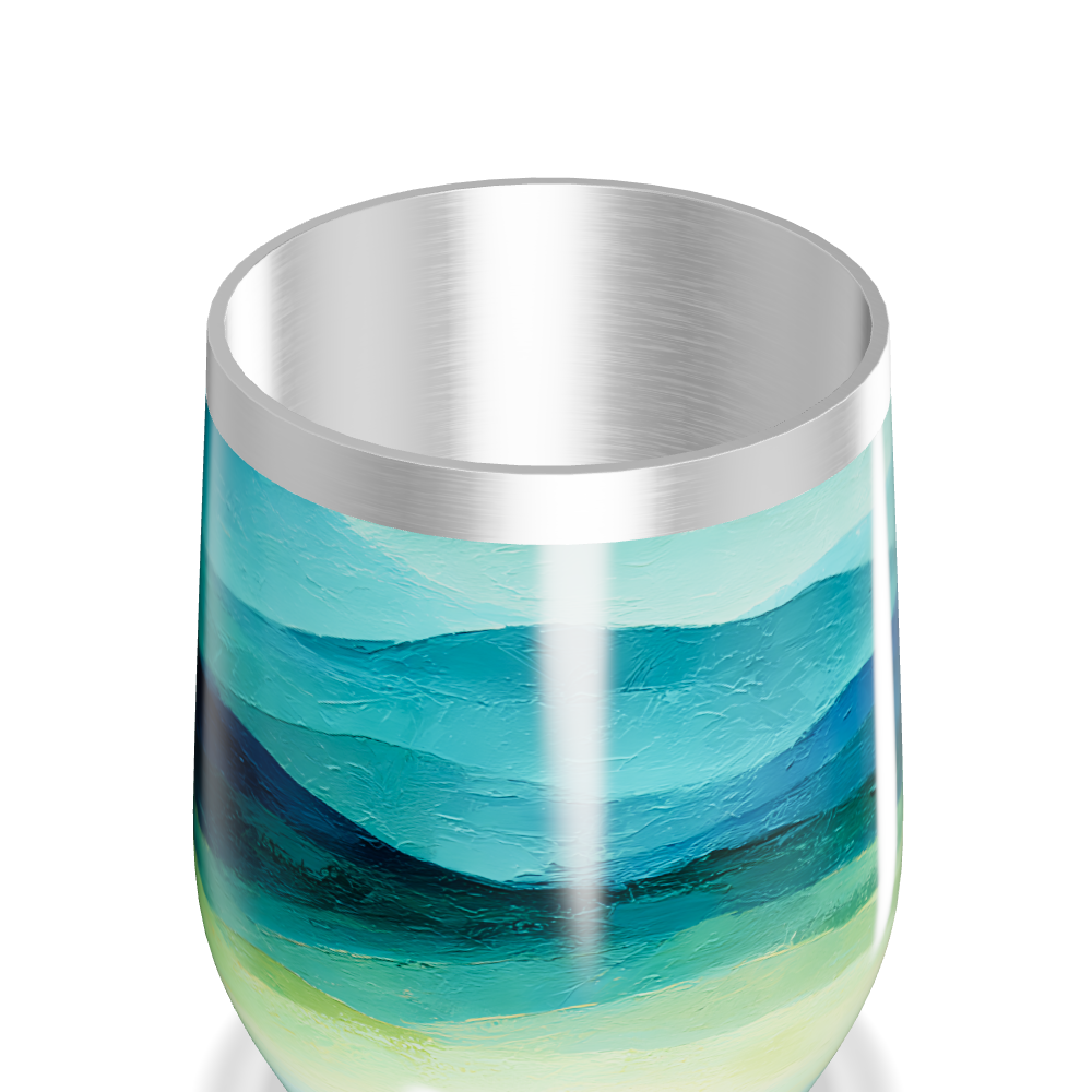 Copo Térmico Slim - Pintura Azul Verde