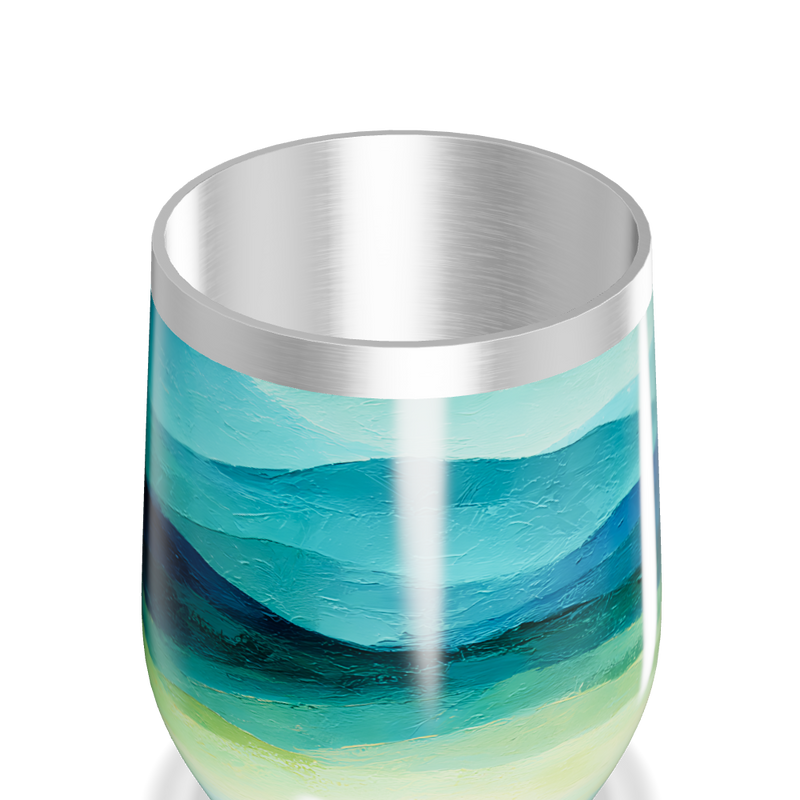 Copo Térmico Slim - Pintura Azul Verde