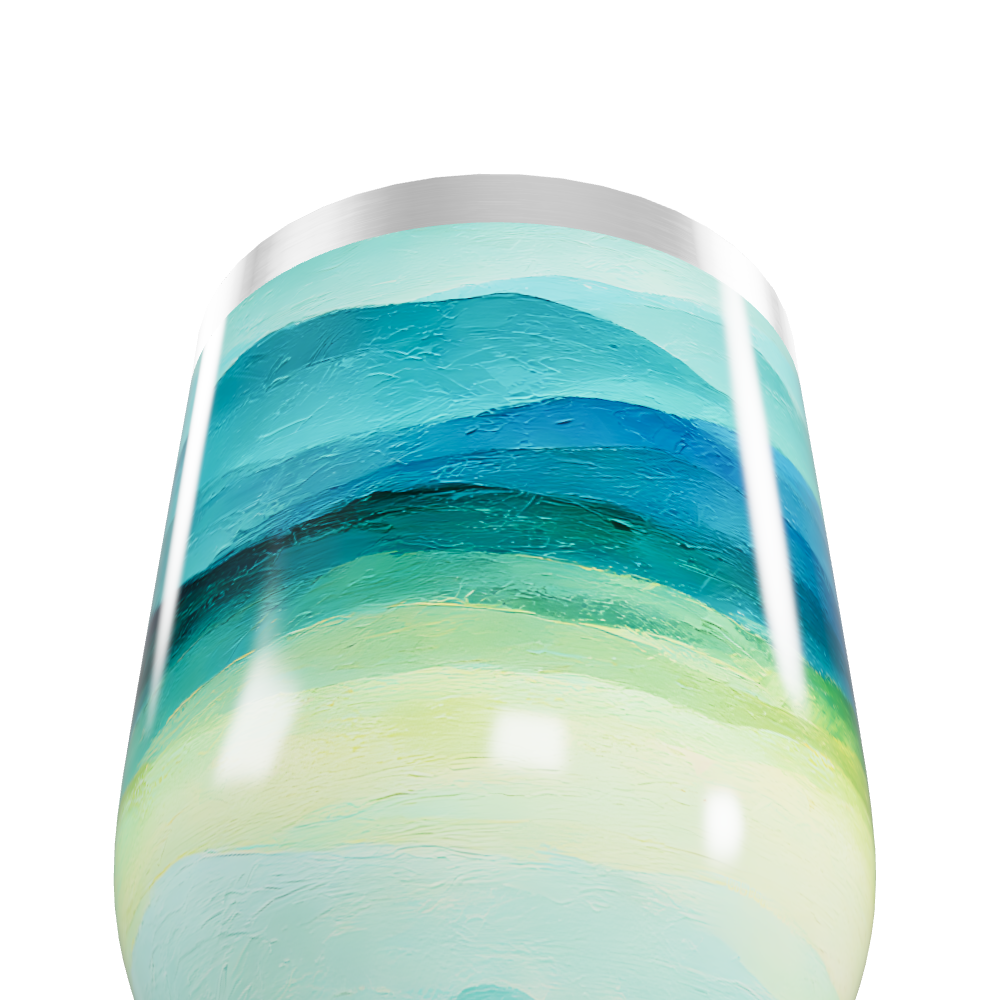 Copo Térmico Slim - Pintura Azul Verde