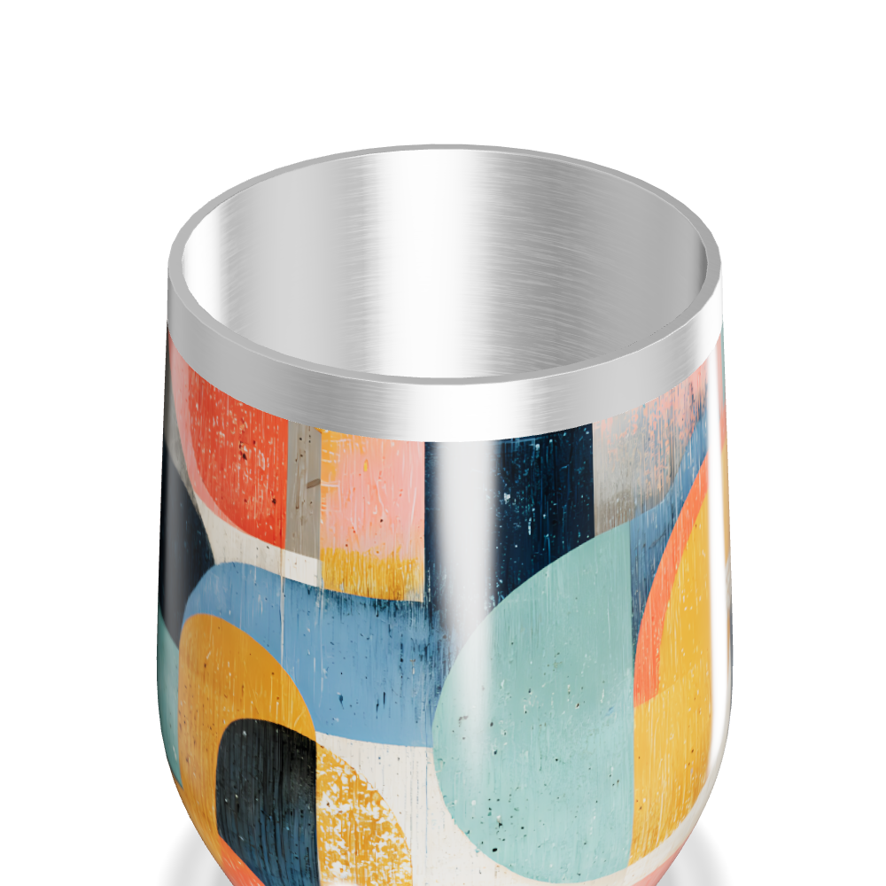 Copo Térmico Slim - Estampa Geométrica Colorida